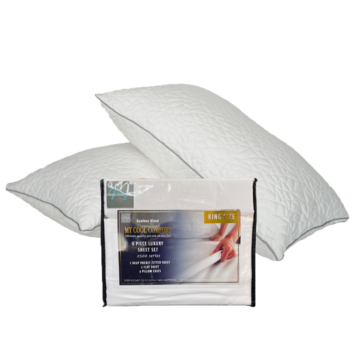 My Cool Comfort - 2 King Size Pillow and Bamboo Blend Sheet Bundle My Cool Comfort - 2 King Size Pillow and Bamboo Blend Sheet Bundle My Cool Comfort - 2 King Size Pillow and Bamboo Blend Sheet Bundle - euroshineshopMy Cool Comfort - 2 King Size Pillow and Bamboo Blend Sheet Bundle